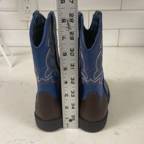 Roper Kids Lightning (Toddler/Little Kid) Blue and Brown Western Boots Size 11