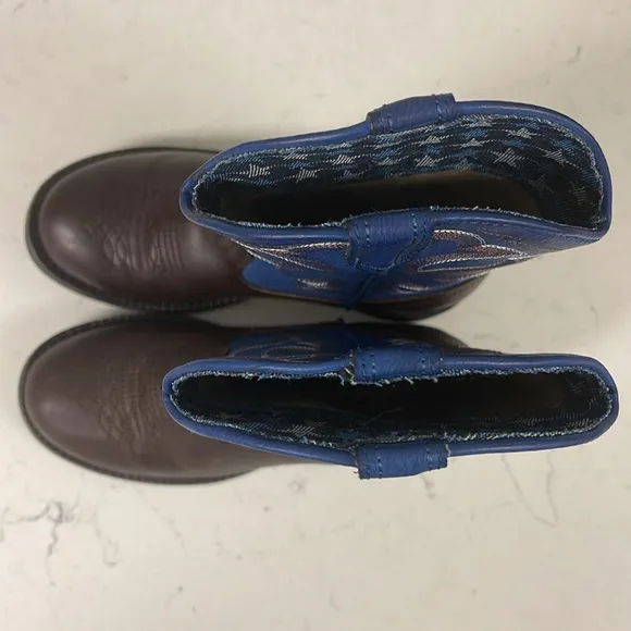 Roper Kids Lightning (Toddler/Little Kid) Blue and Brown Western Boots Size 11