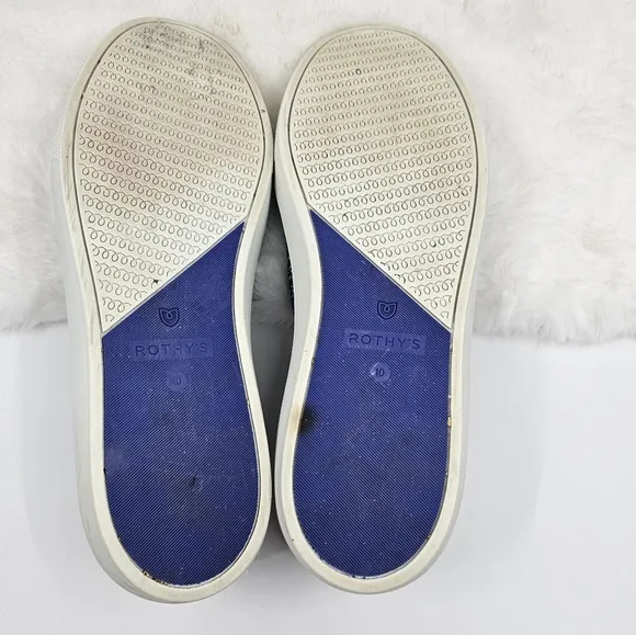 Rothy’s Maritime Gradient Slip On Sneaker Shoes navy white 10