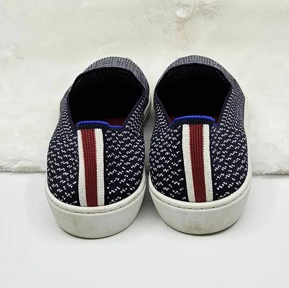 Rothy’s Maritime Gradient Slip On Sneaker Shoes navy white 10