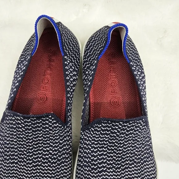 Rothy’s Maritime Gradient Slip On Sneaker Shoes navy white 10