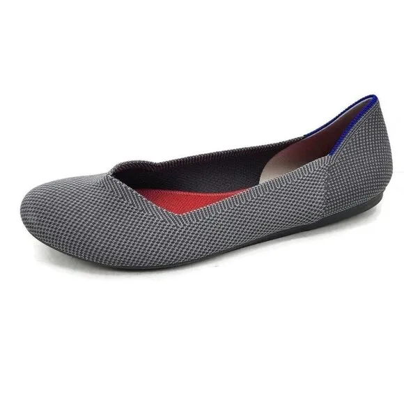 Rothy's The Flat Charcoal Gray Shoes Womens 10.5 Ballet Slip ons