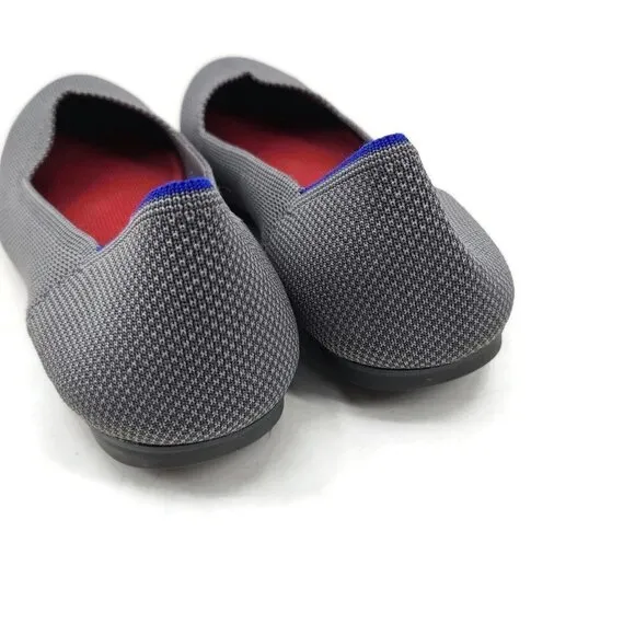 Rothy's The Flat Charcoal Gray Shoes Womens 10.5 Ballet Slip ons