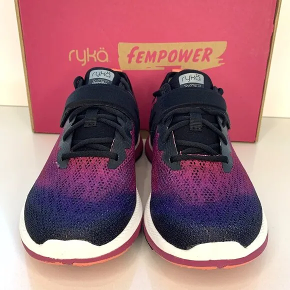 Ryka Dauntless XT Sneakers Low Top Lace Up Training Shoes Black Mix Size 7 NEW