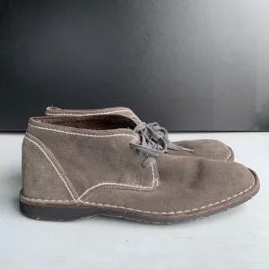 S326 John Varvatos Men’s Size 9 Weathered Suede Chukka Boots Star USA Brown Gray