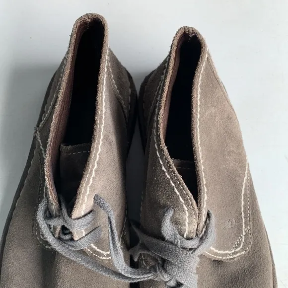 S326 John Varvatos Men’s Size 9 Weathered Suede Chukka Boots Star USA Brown Gray