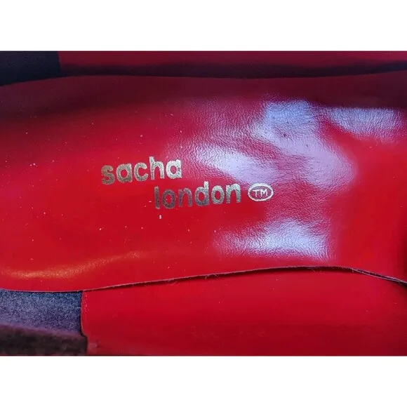Sacha London Shoes Size 10 B Red Embroidered Whimsical Boho Slip-on Women's
