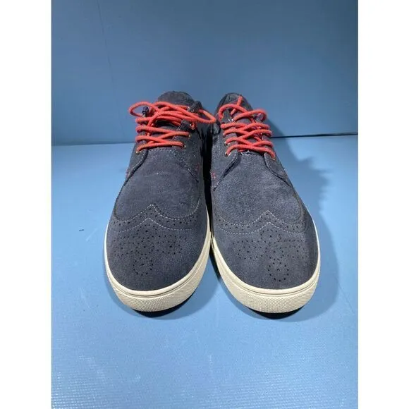 SAKS FIFTH AVE Mens 12 Blue Colored Suede Wingtip Casual Shoes
