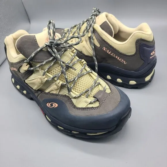 Salomon XT-quest 2 shoes Ebony Leather Sneaker Unisex womens 9.5/ 42 New