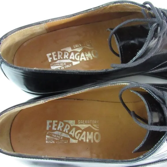 Salvatore Ferragamo Black Dress Shoes Men's 10.5