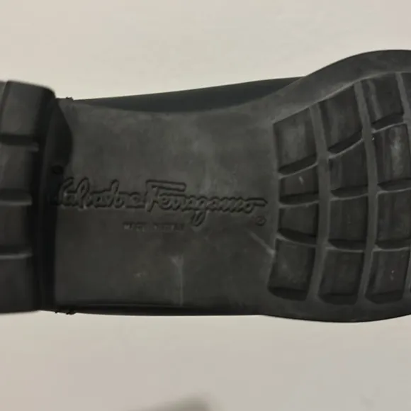 Salvatore ferragamo Black Rubber High Rain Boots Size 8
