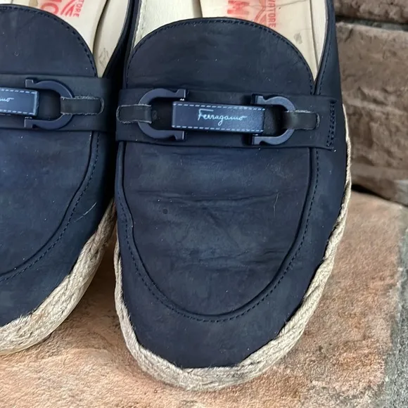 Salvatore Ferragamo Gancini‎ Espadrille Loafer / Blue / SZ 7
