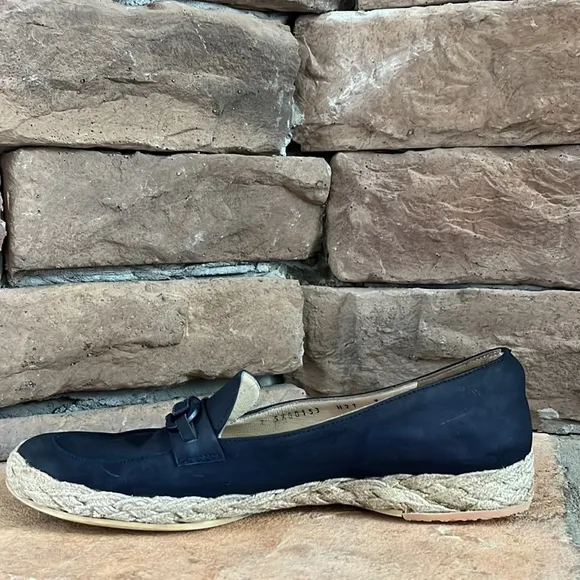 Salvatore Ferragamo Gancini‎ Espadrille Loafer / Blue / SZ 7