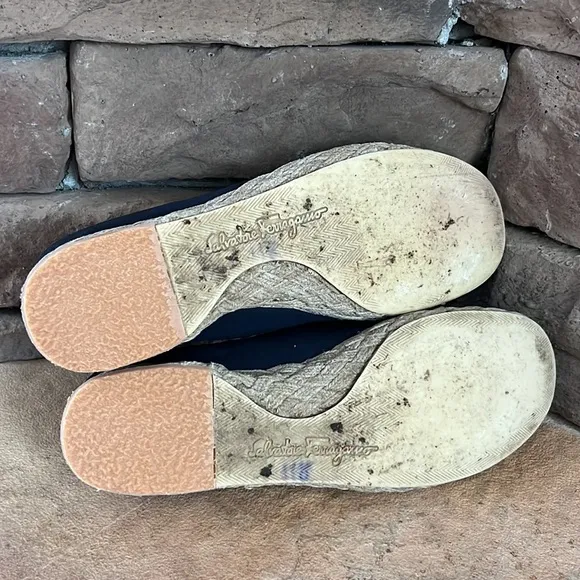 Salvatore Ferragamo Gancini‎ Espadrille Loafer / Blue / SZ 7