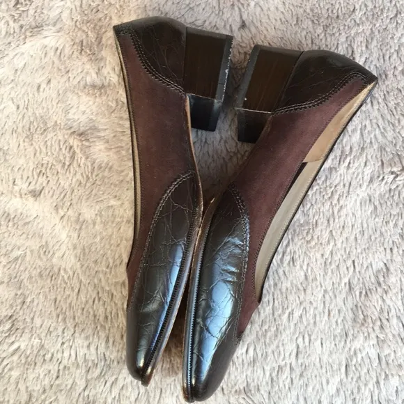 Salvatore Ferragamo leather square toe shoes