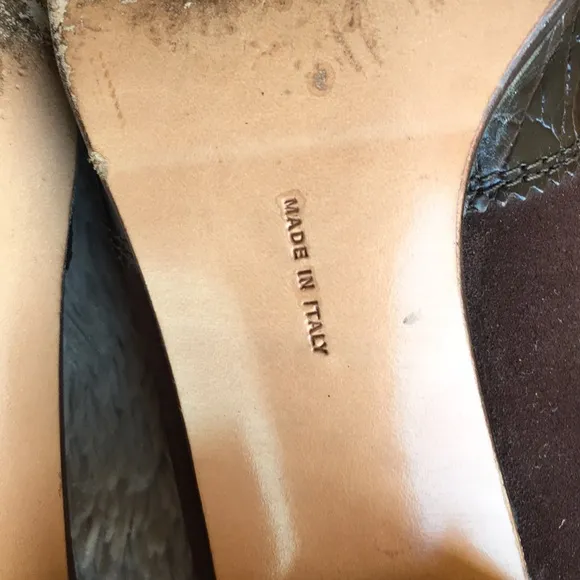 Salvatore Ferragamo leather square toe shoes