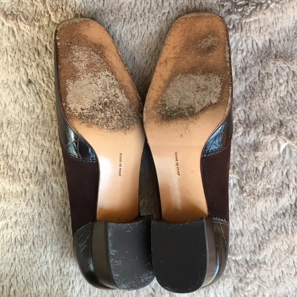 Salvatore Ferragamo leather square toe shoes