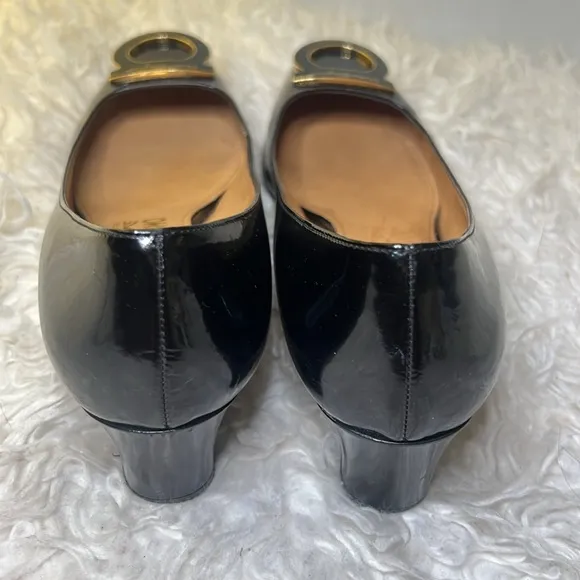 Salvatore Ferragamo Sanna Nero Nappa calp size 8.5 us