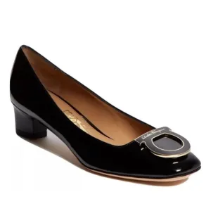 Salvatore Ferragamo Sanna Nero Nappa calp size 8.5 us