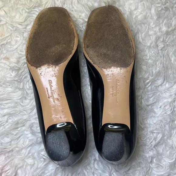 Salvatore Ferragamo Sanna Nero Nappa calp size 8.5 us