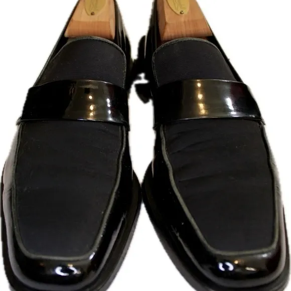 Salvatore Ferragamo tuxedo dress shoes 8. Patent leather. Suit or Tux.‌