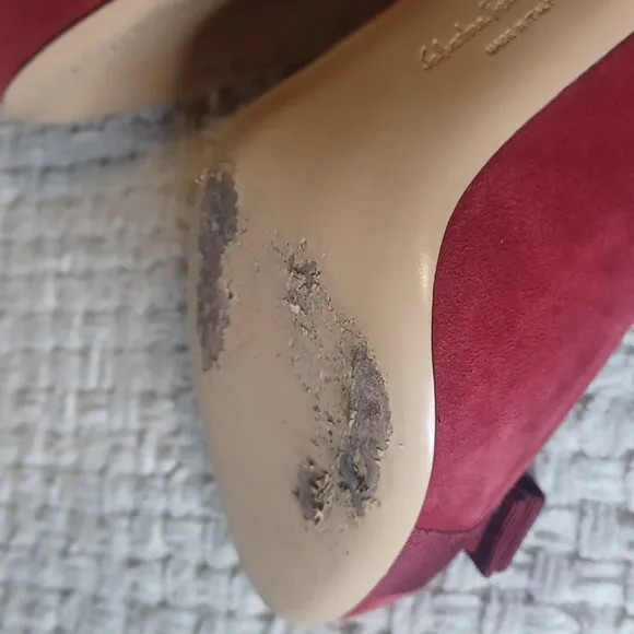 Salvatore Ferragamo Women's Burgundy Suede Pumps