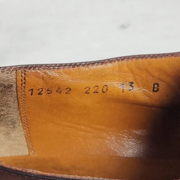 Salvatore Ferragamo Men's US 13D Brown Leather Single Monkstrap Dress Shoes