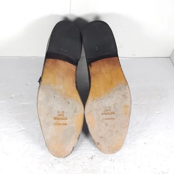 Salvatore Ferragamo Men's US 13D Brown Leather Single Monkstrap Dress Shoes