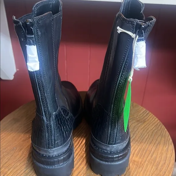 Sam Edelman Black Above Ankle Boots with Chunky Sole