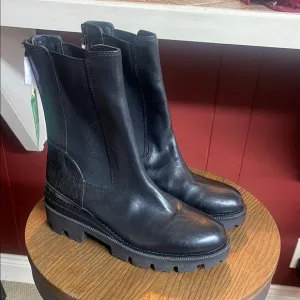 Sam Edelman Black Above Ankle Boots with Chunky Sole