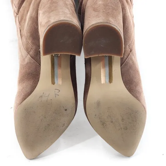 SAM EDELMAN Chestnut Hiltin Hai Suede Tall Knee-High Pull On Boots