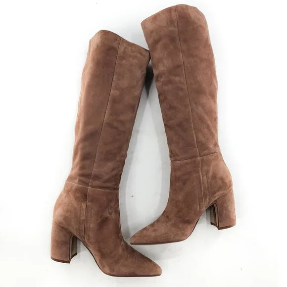 SAM EDELMAN Chestnut Hiltin Hai Suede Tall Knee-High Pull On Boots