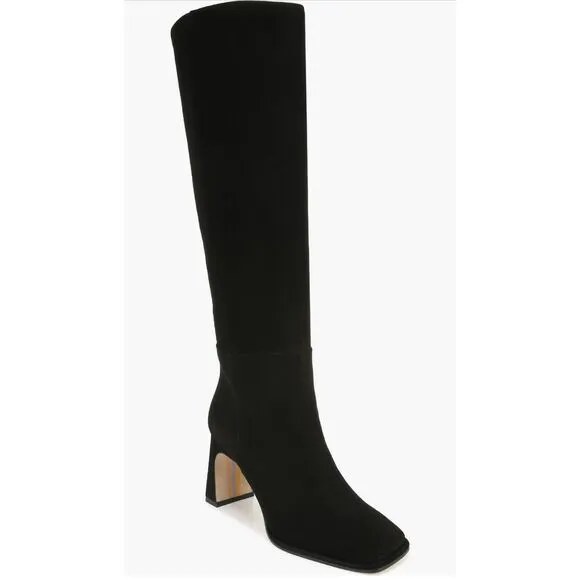 SAM EDELMAN Issabel Knee High Black Suede Tall Boot