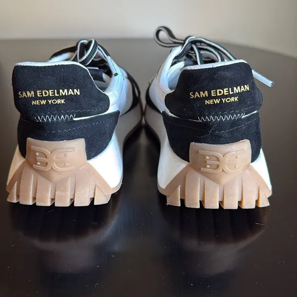 Sam Edelman ‘Layla’ Sneakers size 6.5 women’s Black &amp; White Shoes