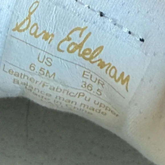Sam Edelman ‘Layla’ Sneakers size 6.5 women’s Black &amp; White Shoes