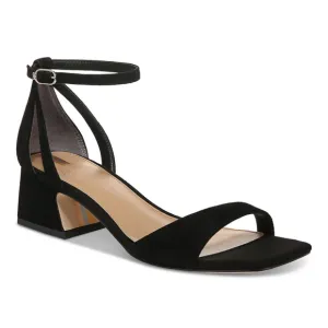 Sam Edelman Wilson Block Heel Sandals Ankle Strap Suede Leather Black Size 9.5