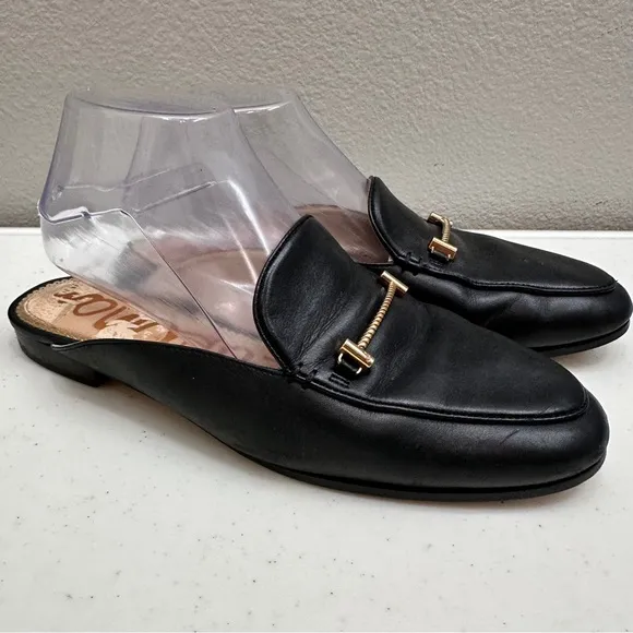 Sam Edelman Womens Size 7.5 Black Laurna Mule Slip-On Shoes
