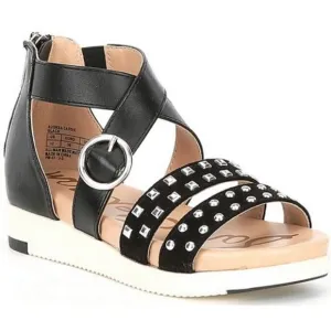 Sam Edelman Little Girls Audrea Cassie Sandals Black Faux Leather 4M New