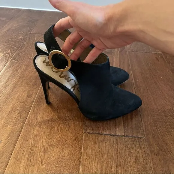 Sam Edelman Suede Sling Back Booties Size 10