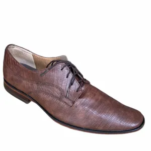 Santini Brown Lizard Skin Leather Oxford Shoes US 9
