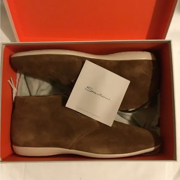 Santoni Brown suede classy shoe MENS 11.5 (run large)