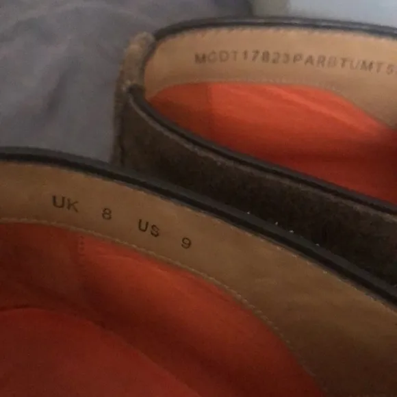 Santoni mens suede shoes