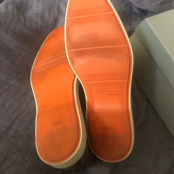 Santoni mens suede shoes