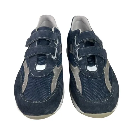 SAS Mens JV Mesh Active Sneakers Blue/Gray Adjustable Strap Comfort Shoes 11.5W