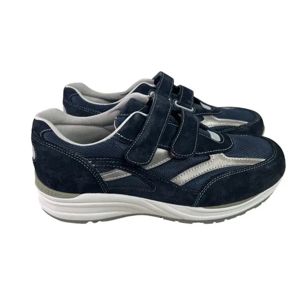 SAS Mens JV Mesh Active Sneakers Blue/Gray Adjustable Strap Comfort Shoes 11.5W