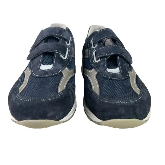 SAS Mens JV Mesh Active Sneakers Blue/Gray Adjustable Strap Comfort Shoes 11.5W