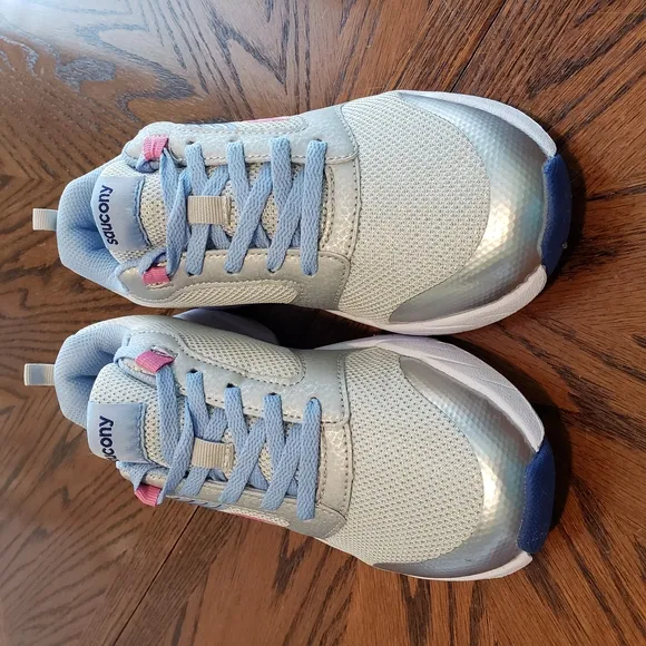Saucony Gray and Blue Sneakers