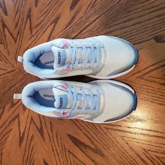 Saucony Gray and Blue Sneakers