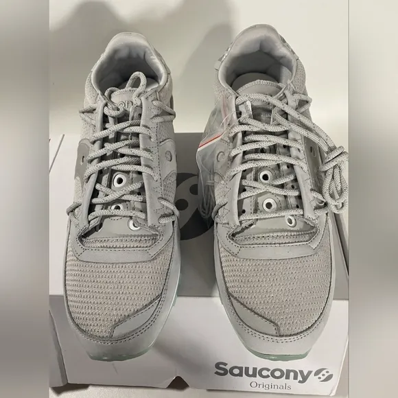 🆕Saucony Jazz Sneakers Unisex Gray Suede Lace Up Shoes Size M12/W13.5 New