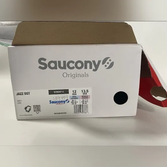 🆕Saucony Jazz Sneakers Unisex Gray Suede Lace Up Shoes Size M12/W13.5 New